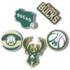 Sada 5 ozdob Jibbitz™ NBA Milwaukee Bucks
