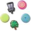Sada 5 ozdob Jibbitz™ s motivem discgolfu