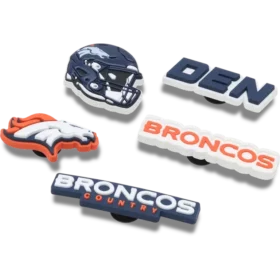 Sada 5 ozdob Jibbitz™ s motivem NFL Denver Broncos na boty