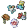 Sada 5 ozdob Jibbitz s motivem Spongeboba