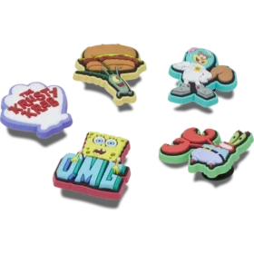 Sada 5 ozdob Jibbitz s motivem Spongeboba