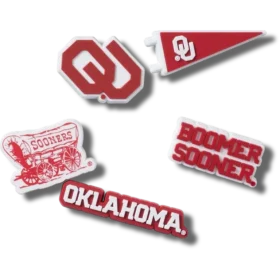 Sada 5 ozdob Jibbitz™ s motivem Univ of Oklahoma