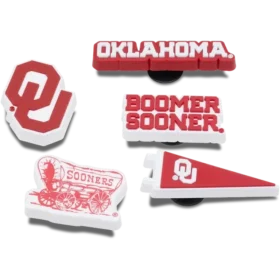 Sada 5 ozdob Jibbitz™ s motivem Univ of Oklahoma