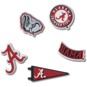 Sada 5 ozdob Jibbitz™ s motivem University of Alabama