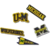 Sada 5 ozdob Jibbitz™ s motivem University of Michigan
