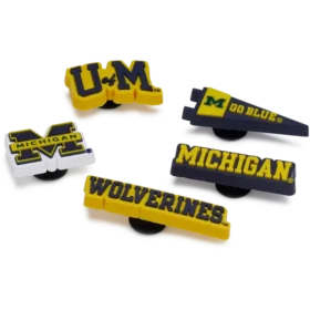 Sada 5 ozdob Jibbitz™ s motivem University of Michigan