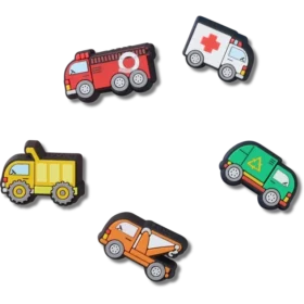 Sada 5 ozdob Jibbitz „Tiny Work Trucks“