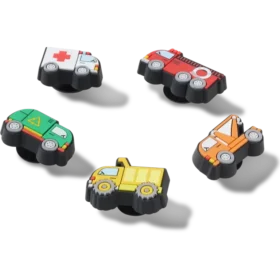 Sada 5 ozdob Jibbitz „Tiny Work Trucks“