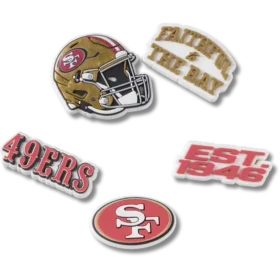 Sada 5 ozdob na boty Jibbitz™ NFL San Francisco 49ers