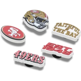 Sada 5 ozdob na boty Jibbitz™ NFL San Francisco 49ers