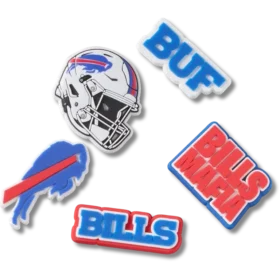 Sada 5 ozdob na boty Jibbitz s motivem NFL Buffalo Bills