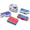 Sada 5 ozdob na boty Jibbitz s motivem NFL Buffalo Bills