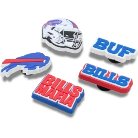 Sada 5 ozdob na boty Jibbitz s motivem NFL Buffalo Bills
