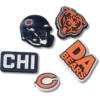 Sada 5 ozdob na boty Jibbitz s motivem NFL Chicago Bears