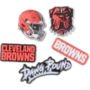 Sada 5 ozdob na boty Jibbitz s motivem NFL Cleveland Browns