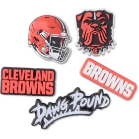 Sada 5 ozdob na boty Jibbitz s motivem NFL Cleveland Browns