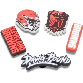 Sada 5 ozdob na boty Jibbitz s motivem NFL Cleveland Browns