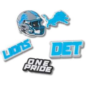 Sada 5 ozdob na boty Jibbitz s motivem NFL Detroit Lions