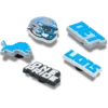 Sada 5 ozdob na boty Jibbitz s motivem NFL Detroit Lions