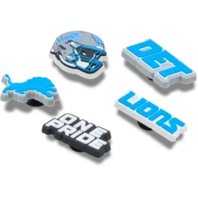 Sada 5 ozdob na boty Jibbitz s motivem NFL Detroit Lions