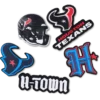 Sada 5 ozdob na boty Jibbitz s motivem NFL Houston Texans