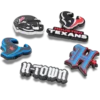 Sada 5 ozdob na boty Jibbitz s motivem NFL Houston Texans