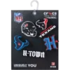 Sada 5 ozdob na boty Jibbitz s motivem NFL Houston Texans