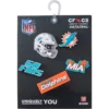 Sada 5 ozdob na boty Jibbitz s motivem NFL Miami Dolphins