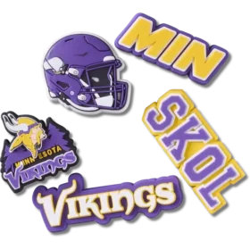 Sada 5 ozdob na boty Jibbitz s motivem NFL Minnesota Vikings