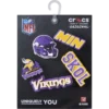 Sada 5 ozdob na boty Jibbitz s motivem NFL Minnesota Vikings