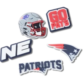 Sada 5 ozdob na boty Jibbitz s motivem NFL New England Patriots