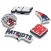 Sada 5 ozdob na boty Jibbitz s motivem NFL New England Patriots