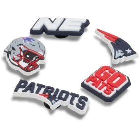 Sada 5 ozdob na boty Jibbitz s motivem NFL New England Patriots