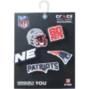 Sada 5 ozdob na boty Jibbitz s motivem NFL New England Patriots