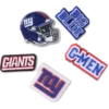Sada 5 ozdob na boty Jibbitz s motivem NFL New York Giants