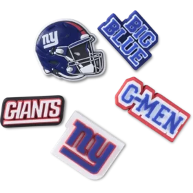 Sada 5 ozdob na boty Jibbitz s motivem NFL New York Giants