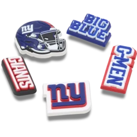 Sada 5 ozdob na boty Jibbitz s motivem NFL New York Giants