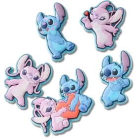Sada 5 ozdob na boty Jibbitz™ s motivy Disney Stitch & Angel
