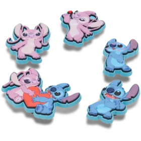 Sada 5 ozdob na boty Jibbitz™ s motivy Disney Stitch & Angel