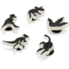 Sada 5 svítících ozdob na boty Jibbitz s motivem dinosaurů