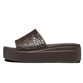 Sandály Brooklyn Croco Shine Slide „Espresso“