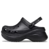 Sandály Small Whale Retro Crocs s tlustou podrážkou, černé