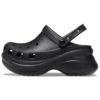 Sandály Small Whale Retro Crocs s tlustou podrážkou, černé
