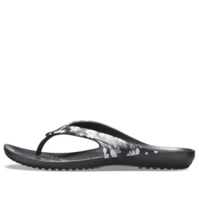 Sezónní žabky Kadee II „Tropical Floral Black“