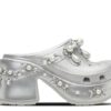 Simone Rocha x Siren cípové nazouváky „Metallic Silver“