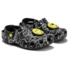 Smiley World Classic Clogs „Black White Yellow“