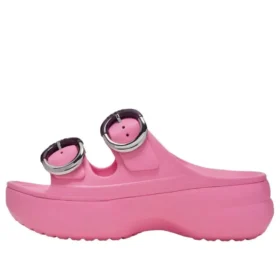 Sobotní sandály na platformě s máčenou sponou „Pink Lemonade“