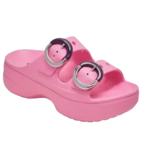 Sobotní sandály na platformě s máčenou sponou „Pink Lemonade“