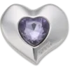 Stříbrné a fialové ozdoby Jibbitz Smt Gem Heart