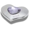 Stříbrné a fialové ozdoby Jibbitz Smt Gem Heart